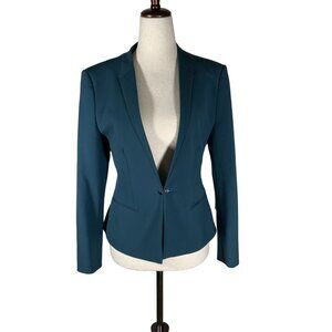 Hugo Boss Teal Blazer Toggle Button Closure Tailored Fit US 4